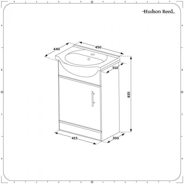 Dimensiones de un Mueble de Baño con Lavabo integrado.